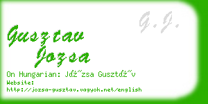 gusztav jozsa business card
