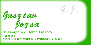 gusztav jozsa business card